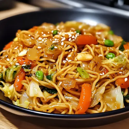 Bratnudeln mit Spitzkohl und Möhren