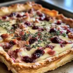 Cranberry Brie Tarte mit Pancetta und Thymian