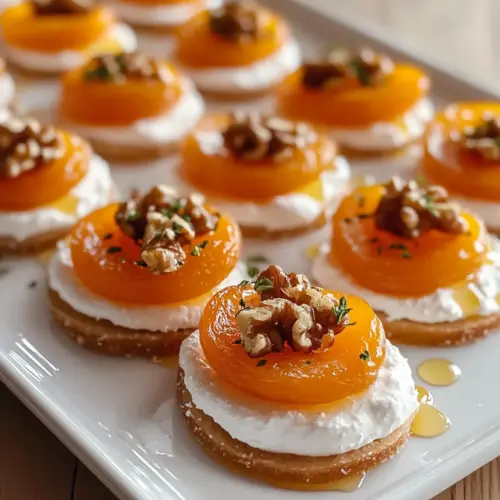 Elegante Aprikosen- und Ziegenkäse-Häppchen