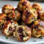 Festliche Cranberry Putenfüllungsbälle