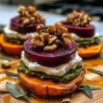 Goldene Rüben, Burrata und Süßkartoffel