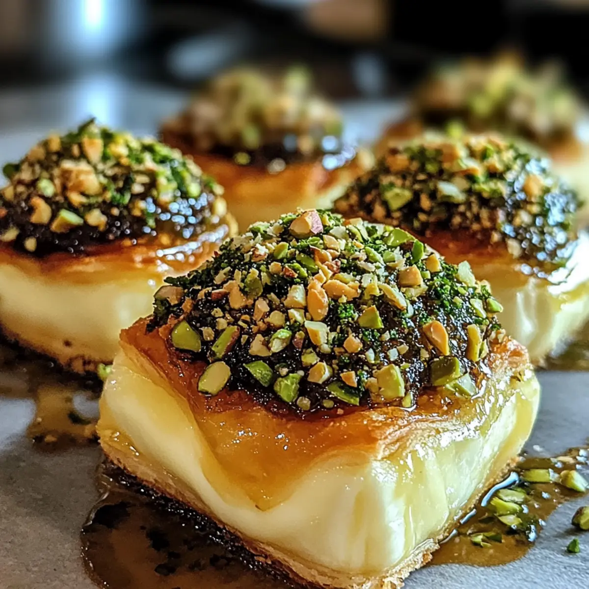 Pistazienkrusten-Brie-Bissen