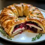 Truthahn Preiselbeere Croissant Ring Rezept