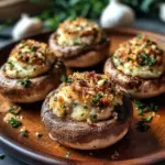 Vegane gefüllte Champignons