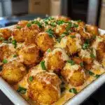 Cheddar Ranch Hühnchen Tater Tot Auflauf