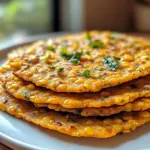 Hohe-Protein rote Linsen Fladenbrot