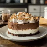 Heiße Schokolade Käsekuchen mit Marshmallow