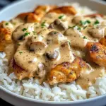 Unwiderstehliches bestochenes Hähnchen und Reis