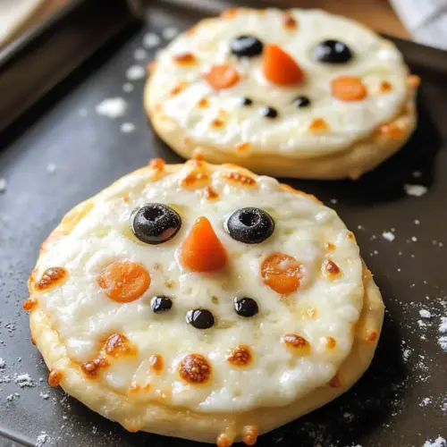 Mini Schneemann Pizzen