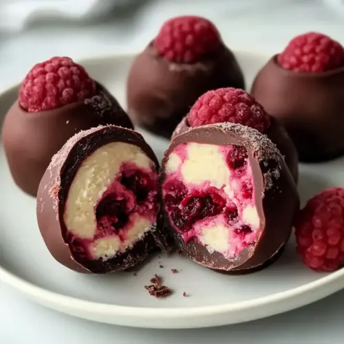 No-Bake Himbeer-Käsekuchen-Trüffel