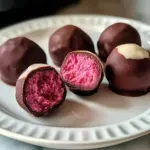 Keine-Backen Himbeer-Käsekuchen-Trüffel