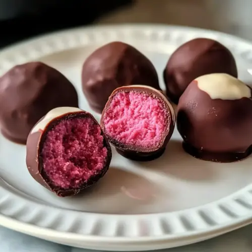 Keine-Backen Himbeer-Käsekuchen-Trüffel