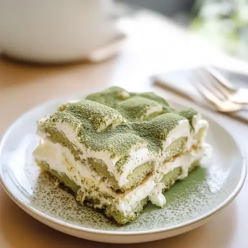 Einfache Matcha Tiramisu