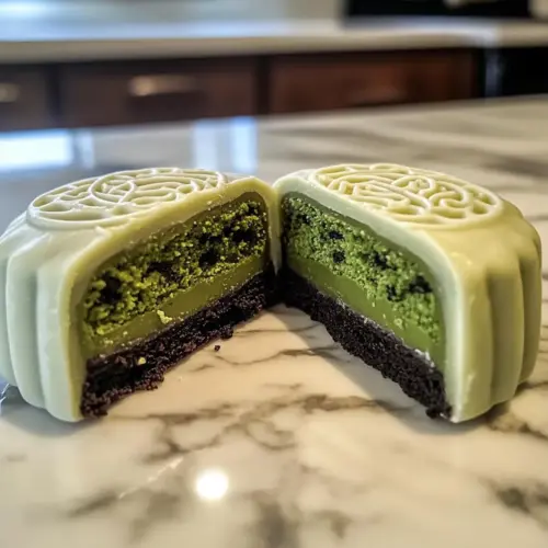 Matcha-Eiscreme-Mondkuchen