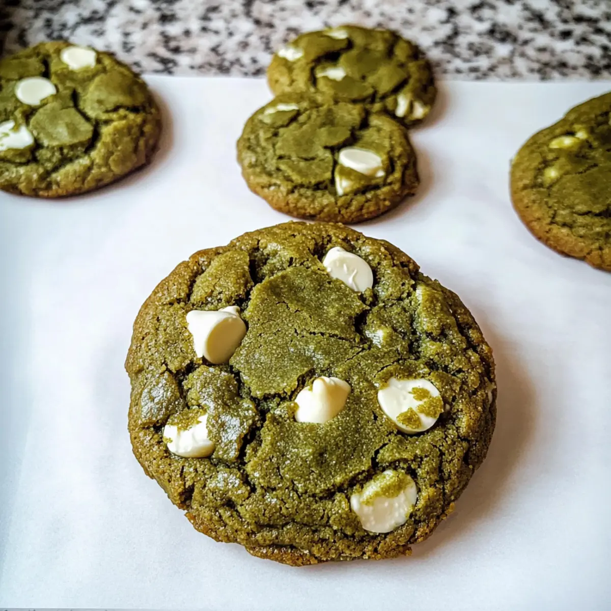 Weiße Schokolade Matcha Kekse