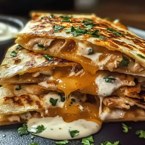 Käse-Honig-Hühnchen-Quesadillas