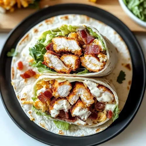 Crispy Chicken Bacon Ranch Wrap - Knuspriger Hähnchen-Bacon-Ranch-Wrap
