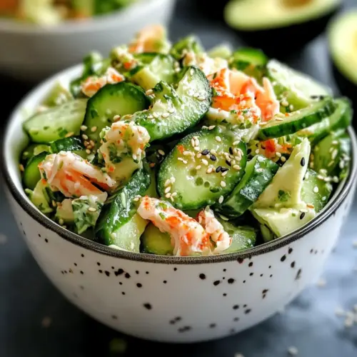 Kalifornische Rolle Gurkensalat