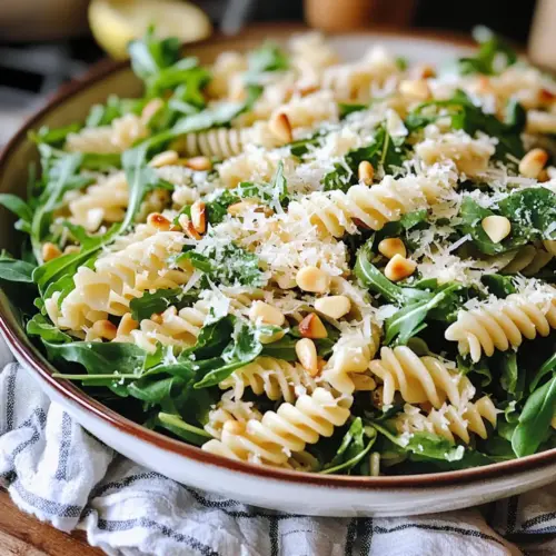 Zitronen-Basilikum-Parmesan-Pasta-Salat