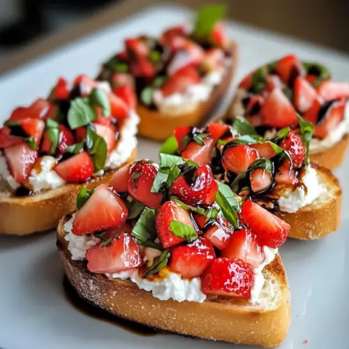 Erdbeer-Ricotta-Bruschetta